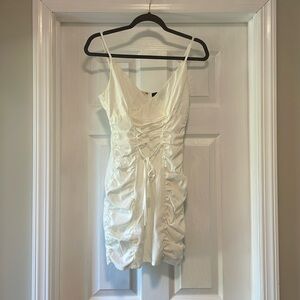 Blue Blush - white mini dress - S